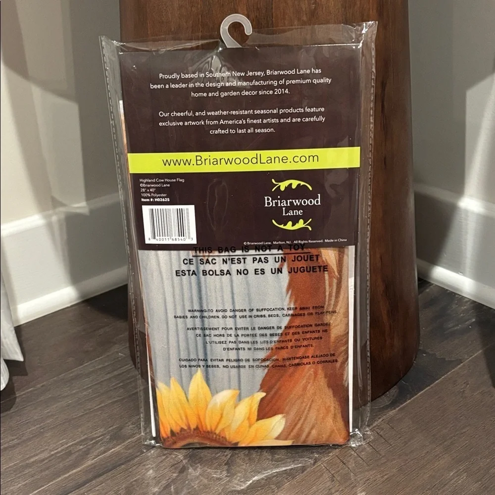Briarwood Lane Highland Cow premium house/porch outdoor flag, fade resistant